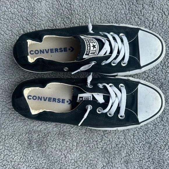 Converse Black and White Sneakers Slip-On Style - Picture 1 of 5